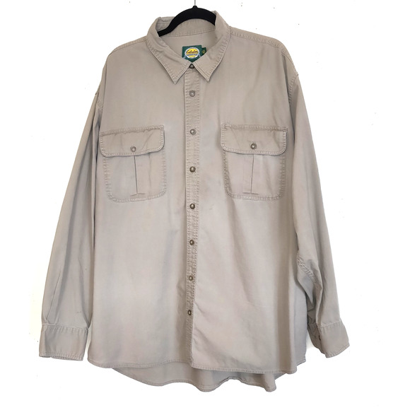 Cabela's Other - Cabela's Men's Shirt 2XL TALL Outdoor Gear Tan Camel Elbow Patches Work Wear